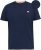 D555 SANDFORD Double Layer On Neck Ribs And Hem Waffle Textured T-Shirt Navy - T-shirts - T-shirts Homme Grande Taille