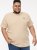 D555 SANDFORD Double Layer On Neck Ribs And Hem Waffle Textured T-Shirt Beige - T-shirts - T-shirts Homme Grande Taille