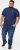 D555 ORSTON Reno Fabric Crew Neck T-Shirt With Chest Embroidery Blue Reno - T-shirts - T-shirts Homme Grande Taille
