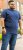 D555 ORSTON Reno Fabric Crew Neck T-Shirt With Chest Embroidery Blue Reno - T-shirts - T-shirts Homme Grande Taille