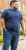 D555 ORSTON Reno Fabric Crew Neck T-Shirt With Chest Embroidery Blue Reno - T-shirts - T-shirts Homme Grande Taille