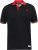 D555 CHESTER Pique Polo With Red Collar With Tipping Detail And Chest Embroidery Black - Polos - Polos homme grande taille