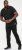 D555 CHESTER Pique Polo With Red Collar With Tipping Detail And Chest Embroidery Black - Polos - Polos homme grande taille