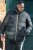 D555 CRISTIANO Puffer Jacket With Binding On Cuffs And Embroidery Badge On Sleeve Black - Vestes - Vestes homme grandes tailles