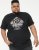 D555 MALCOM Snake And Roses Printed Crew Neck T-Shirt Black - T-shirts - T-shirts Homme Grande Taille