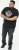 D555 MALCOM Snake And Roses Printed Crew Neck T-Shirt Black - T-shirts - T-shirts Homme Grande Taille