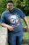 D555 NEAL Skull With Flames Printed Crew Neck T-Shirt Navy/Blue Twist - T-shirts - T-shirts Homme Grande Taille