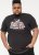 D555 LORNE Motor Bike Splatter Printed Crew Neck T-Shirt Washed Black - T-shirts - T-shirts Homme Grande Taille