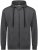 Adamo Athen Hoodie with Zipper Charcoal - Sweatshirts & hoodies - Sweatshirts/Hoodies grande taille homme
