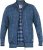 D555 ECCLES Cable Knitted Zip Through Sweater With Bonded Check Lining Denim Marl - Sweatshirts & hoodies - Sweatshirts/Hoodies grande taille homme