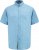 D555 Falmouth 1 Linen Mix Short Sleeve Shirt With Button Down Blue - Chemises - Chemises Grandes Tailles Hommes