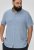 D555 Falmouth 1 Linen Mix Short Sleeve Shirt With Button Down Blue - Chemises - Chemises Grandes Tailles Hommes