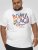 D555 SYDNEY Multi Coloured Bondi Beach Printed T-Shirt White - T-shirts - T-shirts Homme Grande Taille