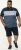 D555 Leeds Cut And Sew Polo With Jacquard Collar And Cuffs Navy - Polos - Polos homme grande taille