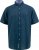 D555 Pontefract Jacquard Linen Mix Short Sleeve Shirt With Button Down Navy - Chemises - Chemises Grandes Tailles Hommes