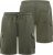 D555 Wigan 1 Elasticated Waist Fleece Cargo Shorts Khaki - Pantalons/shorts de survêtement - Survêtement/jogging grandes tailles