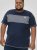 D555 Swansea Cut And Sew Crew Neck T-Shirt Navy - T-shirts - T-shirts Homme Grande Taille