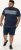D555 Swansea Cut And Sew Crew Neck T-Shirt Navy - T-shirts - T-shirts Homme Grande Taille
