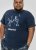 D555 Cameron Official Terminator Printed Crew Neck T-Shirt Dark Navy - T-shirts - T-shirts Homme Grande Taille