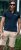 D555 Ilkeston Jacquard Collar & Cuff Short Sleeve Pique Polo Navy - Polos - Polos homme grande taille