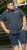 D555 Ilkeston Jacquard Collar & Cuff Short Sleeve Pique Polo Navy - Polos - Polos homme grande taille