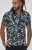 D555 Halifax AOP Hawaiian Print Short Sleeve Polo Blue - T-shirts - T-shirts Homme Grande Taille