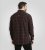 D555 Horsham Long Sleeve Shirt with Chest Pocket Burgundy/Black Check - Chemises - Chemises Grandes Tailles Hommes
