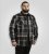 D555 Falkirk Long Sleeve Heavy Shacket Overshirt Black/Grey TALL SIZES - Chemises - Chemises Grandes Tailles Hommes