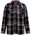D555 Falkirk Long Sleeve Heavy Shacket Overshirt Black/Grey TALL SIZES - Chemises - Chemises Grandes Tailles Hommes