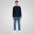 Double Outfitters MTOP-1141 Sweat-shirt Bleu marine - Sweatshirts & hoodies - Sweatshirts/Hoodies grande taille homme