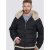 D555 Hudson Hooded Puffer Jacket Navy - Vestes - Vestes homme grandes tailles