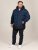 D555 Hank Ripstop Contrast Panelled Padded Hooded Jacket Bleu marine - Vestes - Vestes homme grandes tailles