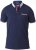 D555 GARFIELD Short Sleeve Stretch Polo Shirt Navy - Polos - Polos homme grande taille