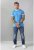 D555 Otis T-shirt Blue - T-shirts - T-shirts Homme Grande Taille