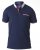 D555 GARFIELD Short Sleeve Stretch Polo Shirt Navy - Polos - Polos homme grande taille
