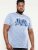 D555 Hobart LA Printed T-Shirt Blue - T-shirts - T-shirts Homme Grande Taille