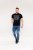 D555 Willoughby NYC Dot Printed T-Shirt Black - T-shirts - T-shirts Homme Grande Taille