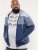 D555 Columbus Cut And Sew Panelled Zip Through Hoody Blue - Sweatshirts & hoodies - Sweatshirts/Hoodies grande taille homme