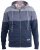 D555 Columbus Cut And Sew Panelled Zip Through Hoody Blue - Sweatshirts & hoodies - Sweatshirts/Hoodies grande taille homme