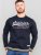 D555 Marlow Printed Crew Neck Sweatshirt Navy - Sweatshirts & hoodies - Sweatshirts/Hoodies grande taille homme