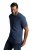 JP1880 702415 T-shirt à col V Bleu moyen chiné - T-shirts - T-shirts Homme Grande Taille