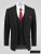 D555 Ted 4 Way Stretch Tailored Suit Jacket Noir - Costumes - Costumes grandes tailles 