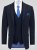 D555 Ted 4 Way Stretch Tailored Suit Jacket Bleu marine - Costumes - Costumes grandes tailles 