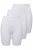 Ulla Popken 716595 Boxers avec protection des cuisses lot de 3 Blanc - Culottes - 