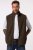 JP1880 Fleece Vest Stand-up Collar Brown - Vestes - Vestes homme grandes tailles