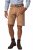 JP1880 Premium Goat Suede Staghorn Embroidery Shorts Leather Brown - Shorts - Shorts hommes grande taille