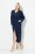 Ulla Popken 749967 Peignoir en éponge à fermeture éclair Bleu marine - Robes de chambre & peignoirs - 