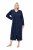 Ulla Popken 749967 Peignoir en éponge à fermeture éclair Bleu marine - Robes de chambre & peignoirs - 
