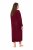 Ulla Popken 749967 Peignoir en éponge à fermeture éclair Bordeaux - Robes de chambre & peignoirs - 