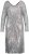 Ulla Popken 804863 Robe à sequins à col V Argent - Robes de soirée - Robes de soirée en grandes tailles